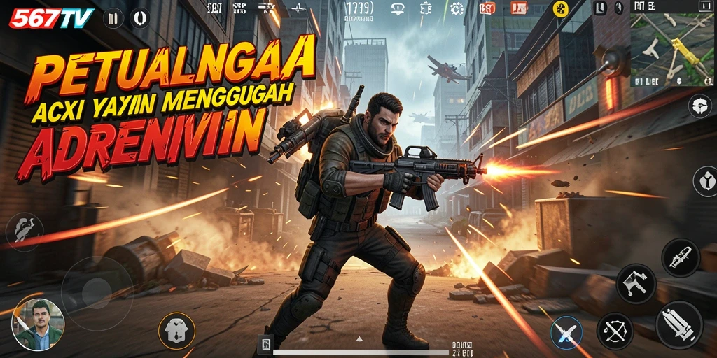 Screenshot gameplay 567TV menampilkan aksi intens dan grafis yang menawan.