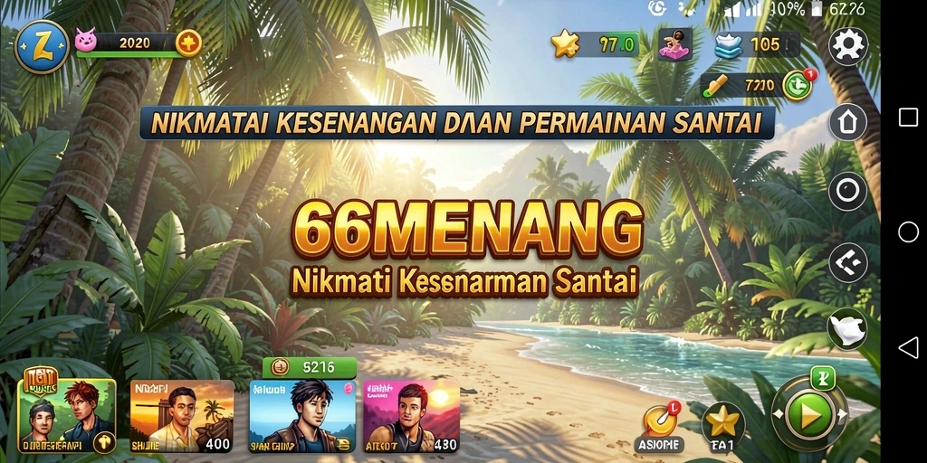 Tampilan gameplay 66MENANG yang seru dan penuh warna.