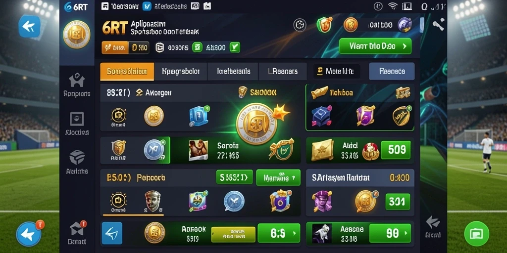 Tampilan utama gameplay aplikasi Sportsbook 6RT dengan berbagai pilihan taruhan.