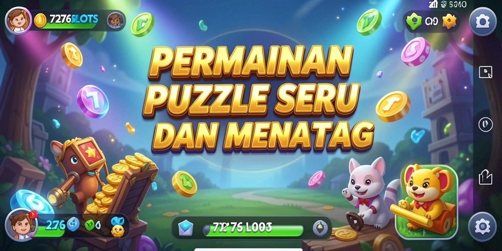 Tampilan gameplay <strong>7276SLOTS</strong> yang menarik dengan berbagai teka-teki kreaktif.