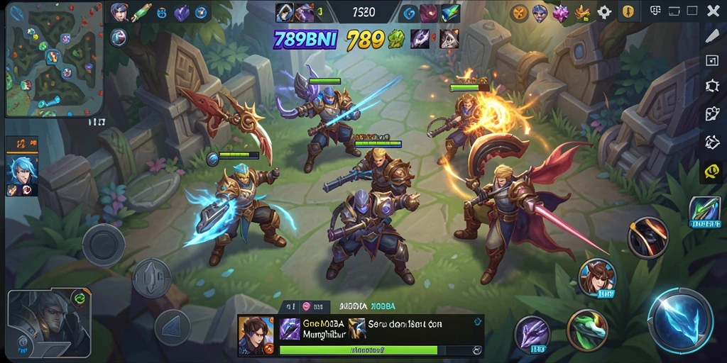 Screenshot utama gameplay seru dari 789BNI MOBA.