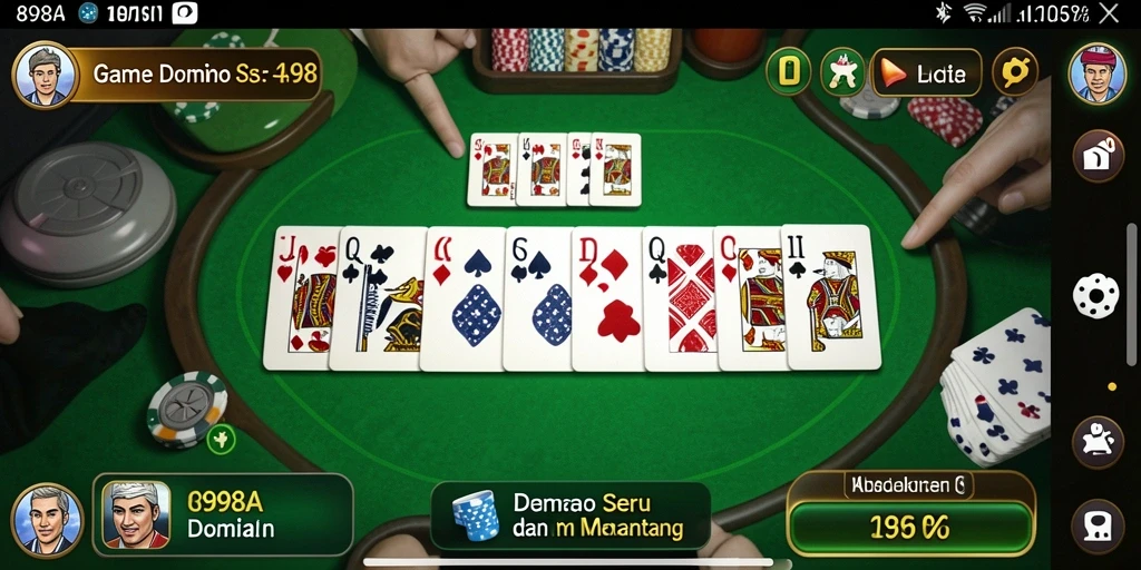 Gameplay Domino yang seru dan menantang di 898A.