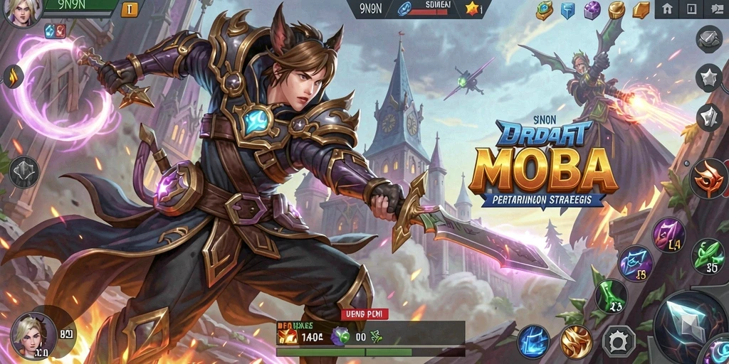 Tangkapan layar gameplay intens di 9N9N dengan karakter bertarung.