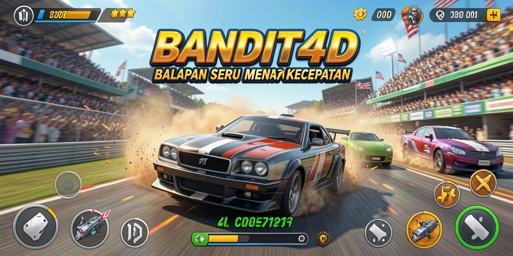 Gameplay Racing yang mendebarkan dan penuh aksi di BANDIT4D.