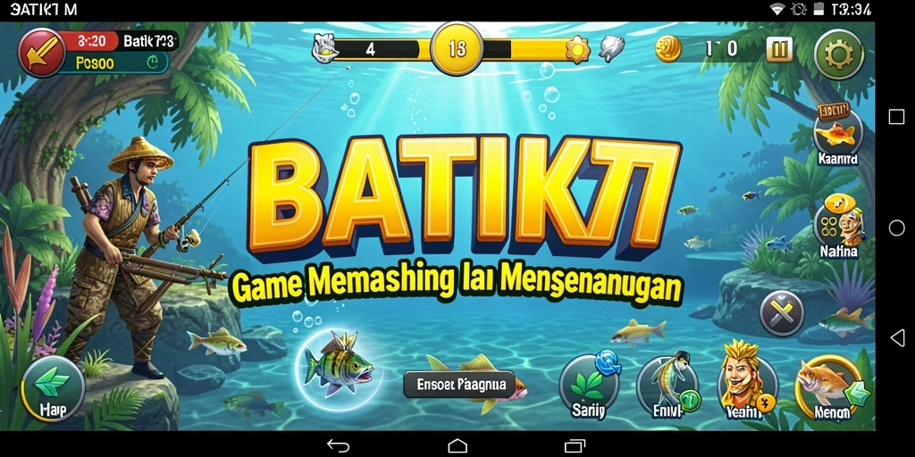 Tampilan gameplay BATIK77 yang menampilkan aksi memancing yang seru.