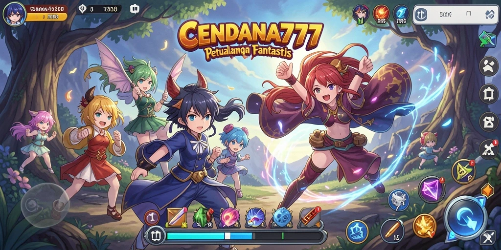 Tampilan screenshot CENDANA777 menampilkan aksi karakter Anime dalam pertarungan.