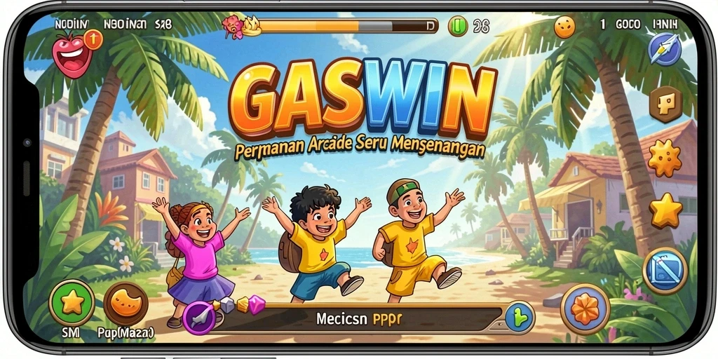Screenshot gameplay GASWIN menampilkan keseruan permainan Arcade yang penuh tantangan.