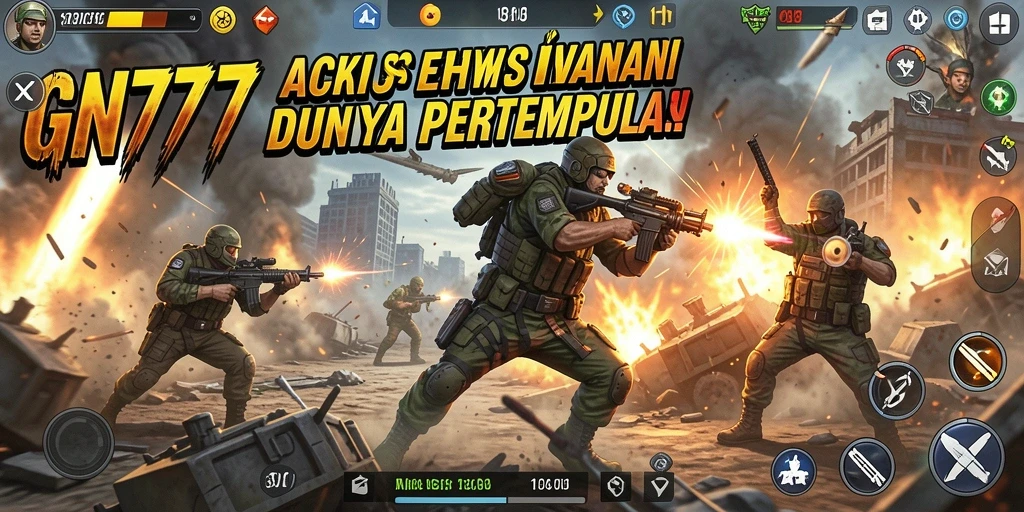 Tampilan aksi seru dari game GN777 dalam pertempuran epik.