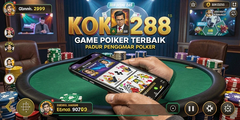 Screenshot gameplay KOKO288 menampilkan aksi Poker yang mendebarkan.