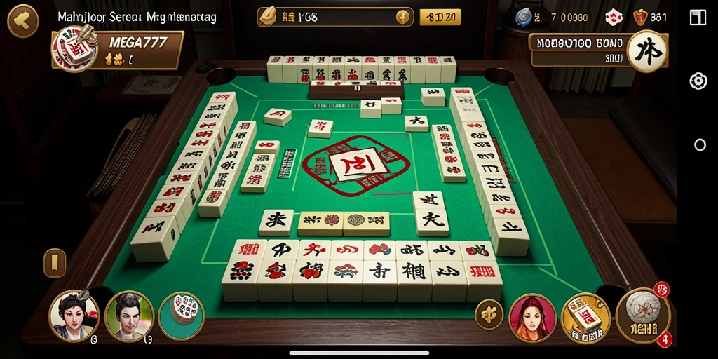 Screenshot gameplay MEGA777 yang menampilkan aksi seru dalam permainan Mahjong.