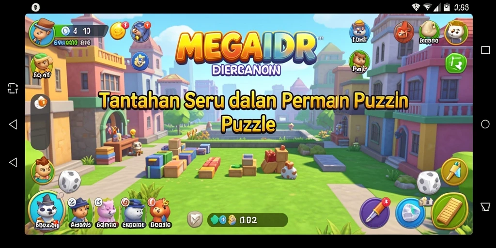Tampilan menyerupai level-puzzle menantang di MEGAIDR.