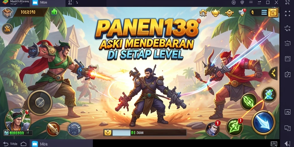Screenshot gameplay PANEN138 yang menampilkan pertempuran mendebarkan.