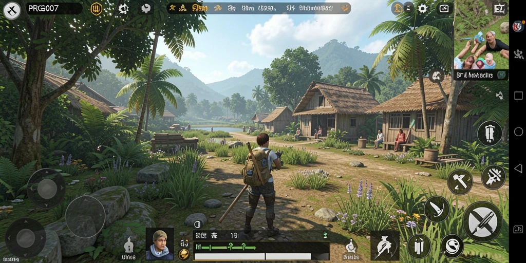 Tampilan gameplay PRG007 menampilkan interaksi kehidupan sehari-hari yang realistis.