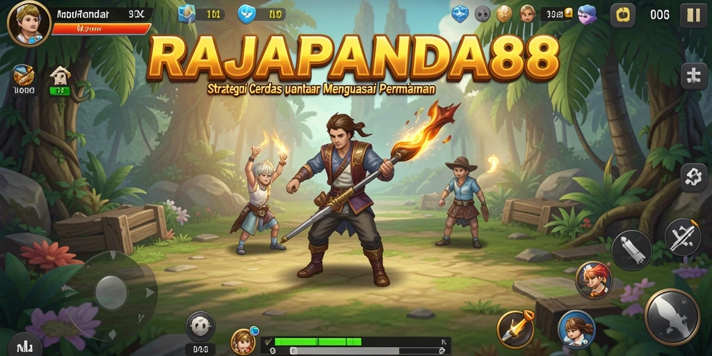 Screenshot utama RAJAPANDA88 menampilkan aksi strategis mengesankan.