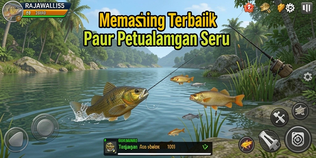 Tangkapan ikan besar dalam gameplay RAJAWALI55 yang seru.