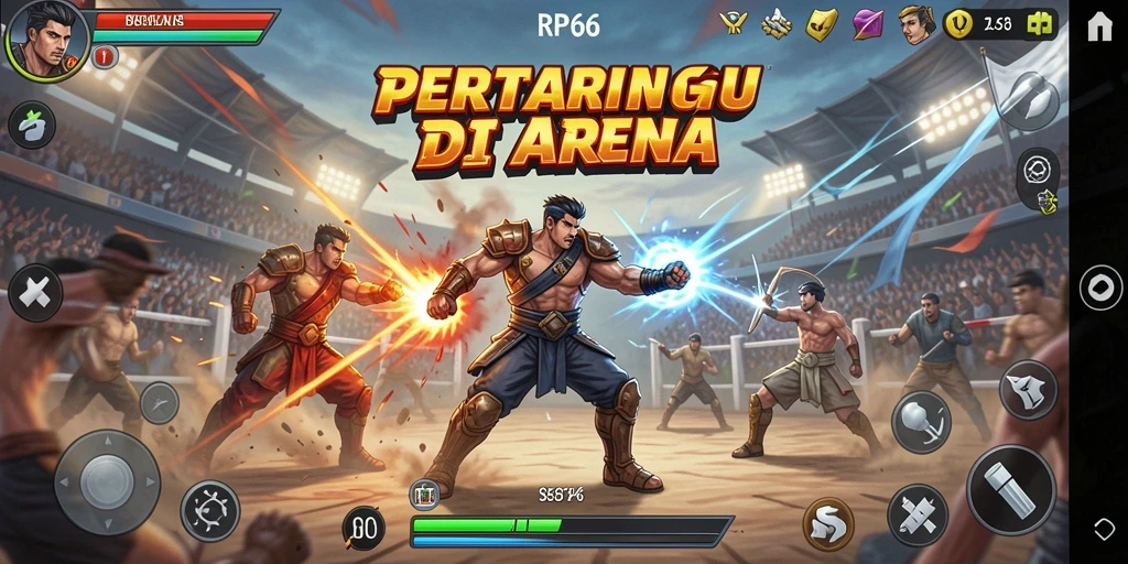 Tampilkan gameplay seru dan aksi pertarungan intens.