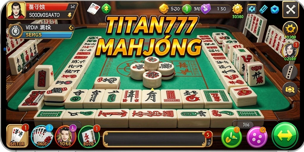 Screenshot gameplay TITAN777 menunjukkan keseruan bermain Mahjong.
