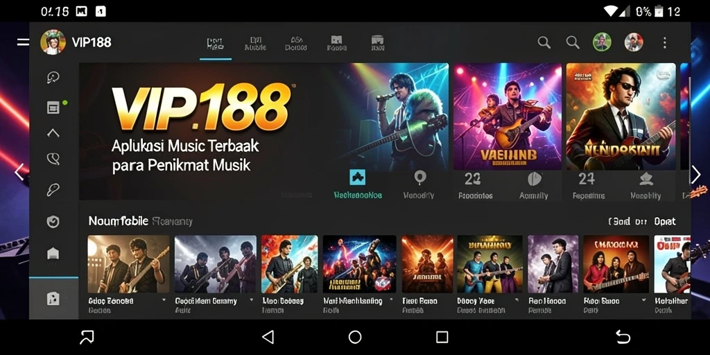 Tampilan grafis menarik dari gameplay music VIP188.