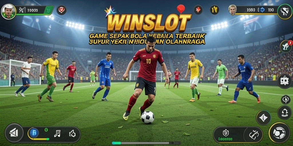Tampilan gameplay WINSLOT yang mendebarkan saat pertandingan sepak bola.